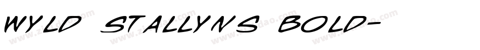Wyld Stallyns Bold字体转换